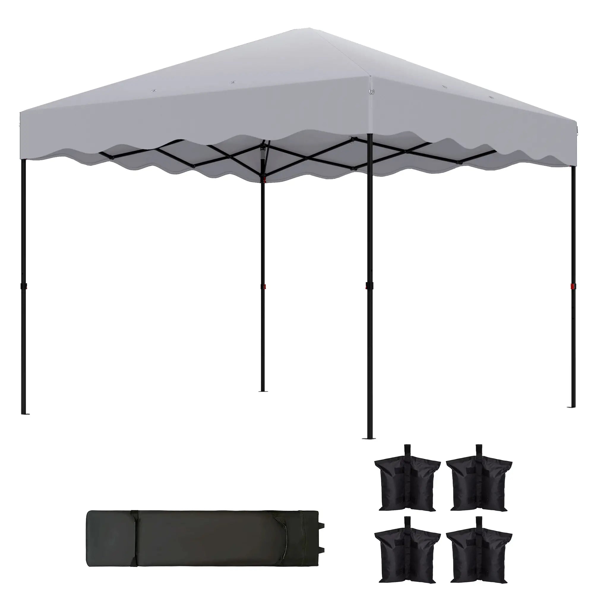 Nancy's Boivão Partytent - Paviljoen - Lichtgrijs - ± 300 x 300 x 290 cm