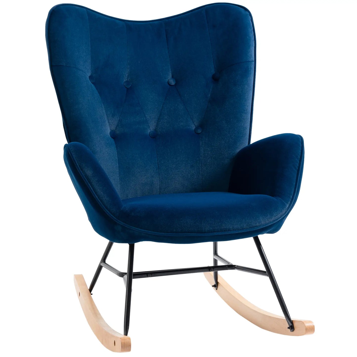 Nancy's Redinha Schommelstoel - Loungestoel - Relaxstoel - Blauw - Fluweel