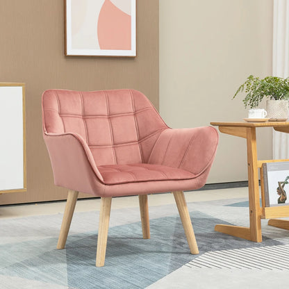 Nancy's Cerejais Fauteuil - Stoel - Relax Stoel - Loungestoel - Roze - Fluweel