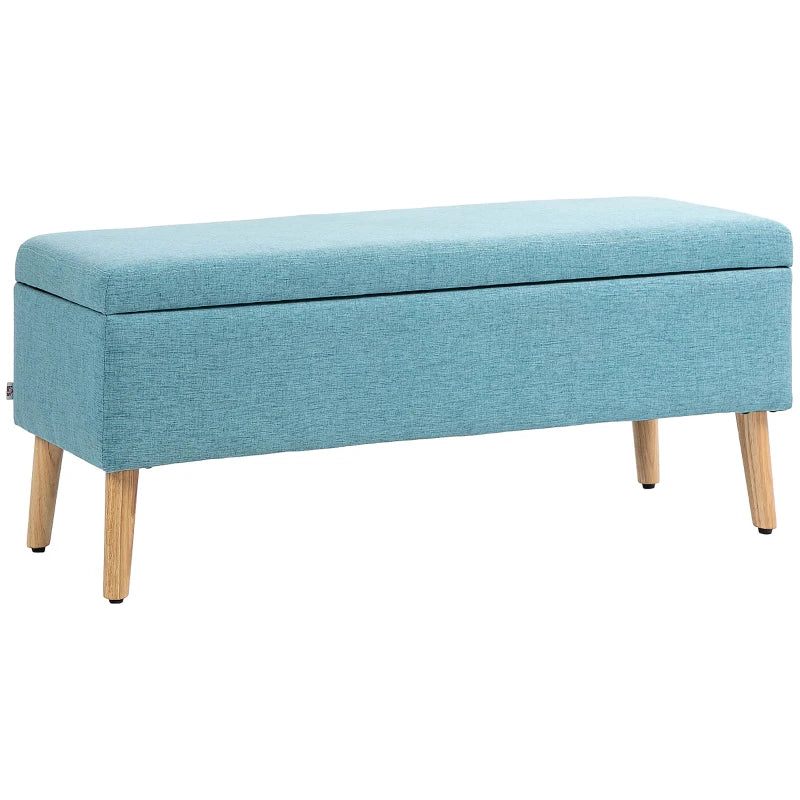 Nancy's Borbela Bench - Hocker - Banc de rangement - Bleu - ± 110 x 40 x 45 cm