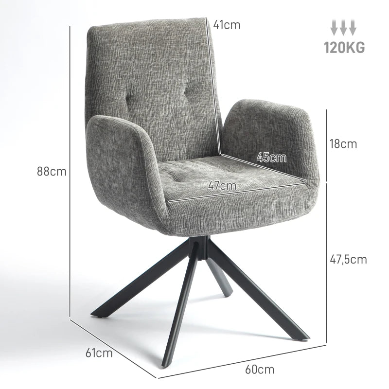 Nancy's Ramires Fauteuil - Relaxstoel - Loungestoel - Grijs / Zwart - Linnen 