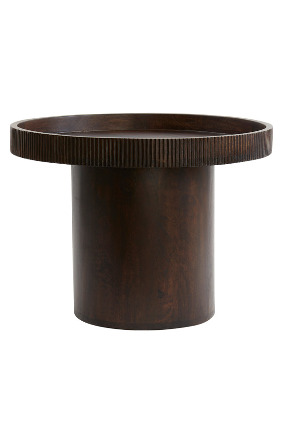 Nancy's Tenoes Bijzettafel - Salontafel - Rond - Hout - ± 60 x 45 cm