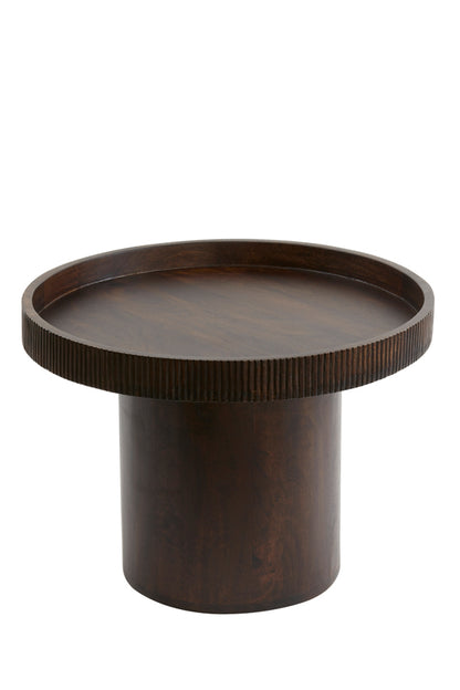 Nancy's Tenoes Bijzettafel - Salontafel - Rond - Hout - ± 60 x 45 cm