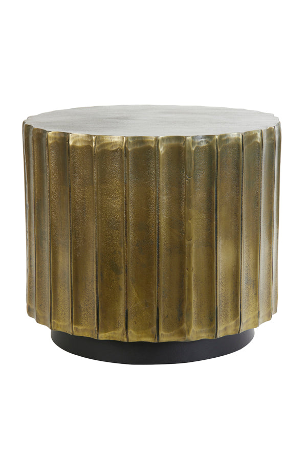 Nancy's Alcoutim Side table - Coffee table - Round - Antique Bronze - Steel - ± Ø 45 x 40cm