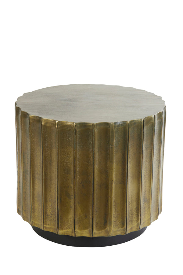 Nancy's Alcoutim Side table - Coffee table - Round - Antique Bronze - Steel - ± Ø 45 x 40cm