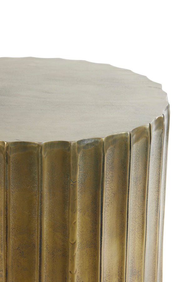 Nancy's Alcoutim Side table - Coffee table - Round - Antique Bronze - Steel - ± Ø 45 x 40cm