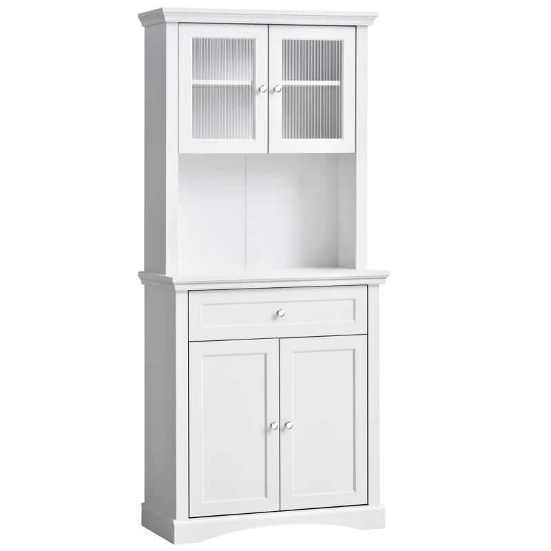 Armoire de cuisine Albavilla de Nancy sur pied - Buffet - Armoire de rangement - Blanc - ± 80 x 40 x 180 cm