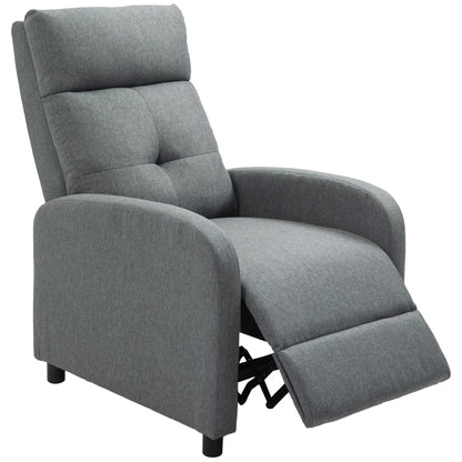 Nancy's Gemieira Relaxfauteuil - Relaxstoel - Loungestoel - Verstelbaar - Grijs - Linnen