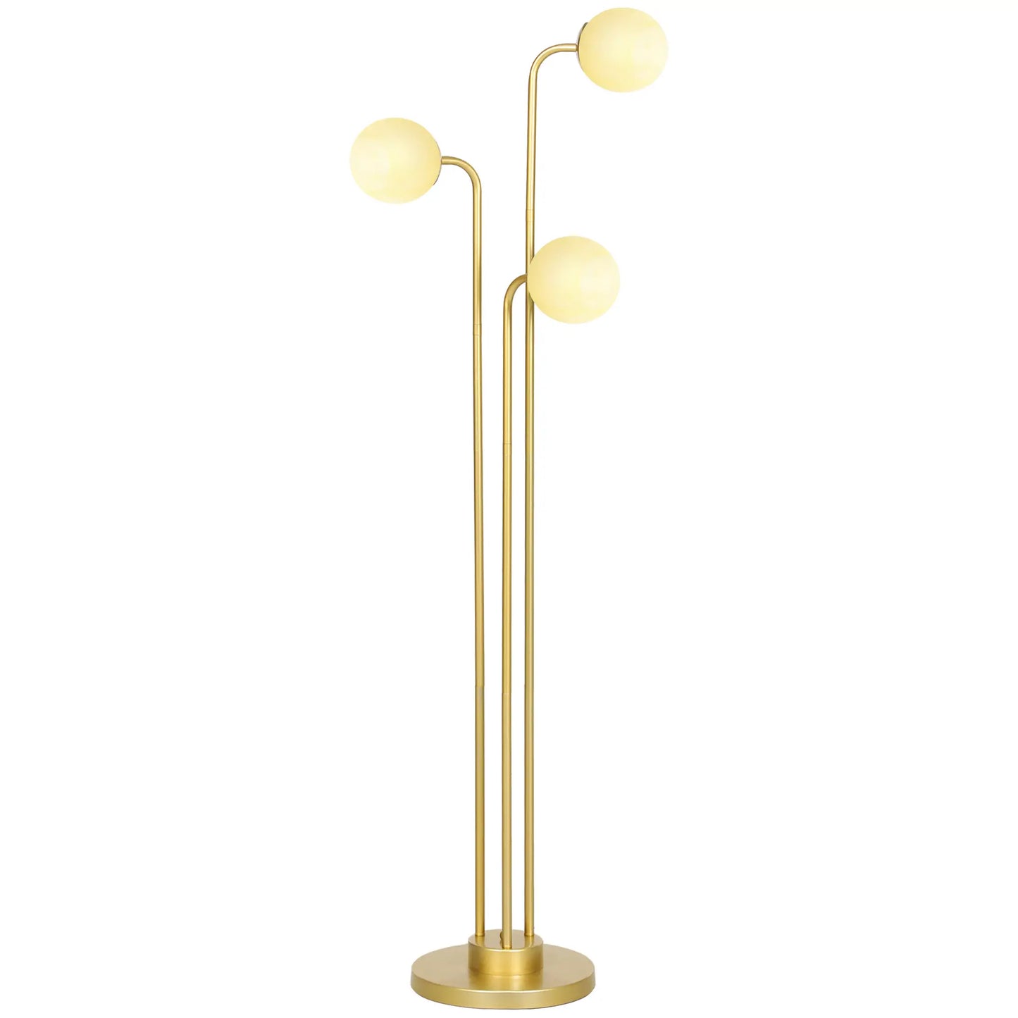 Nancy's Mosteiro Vloerlamp - Staande Lamp - Verlichting - Goud - Staal / Glas