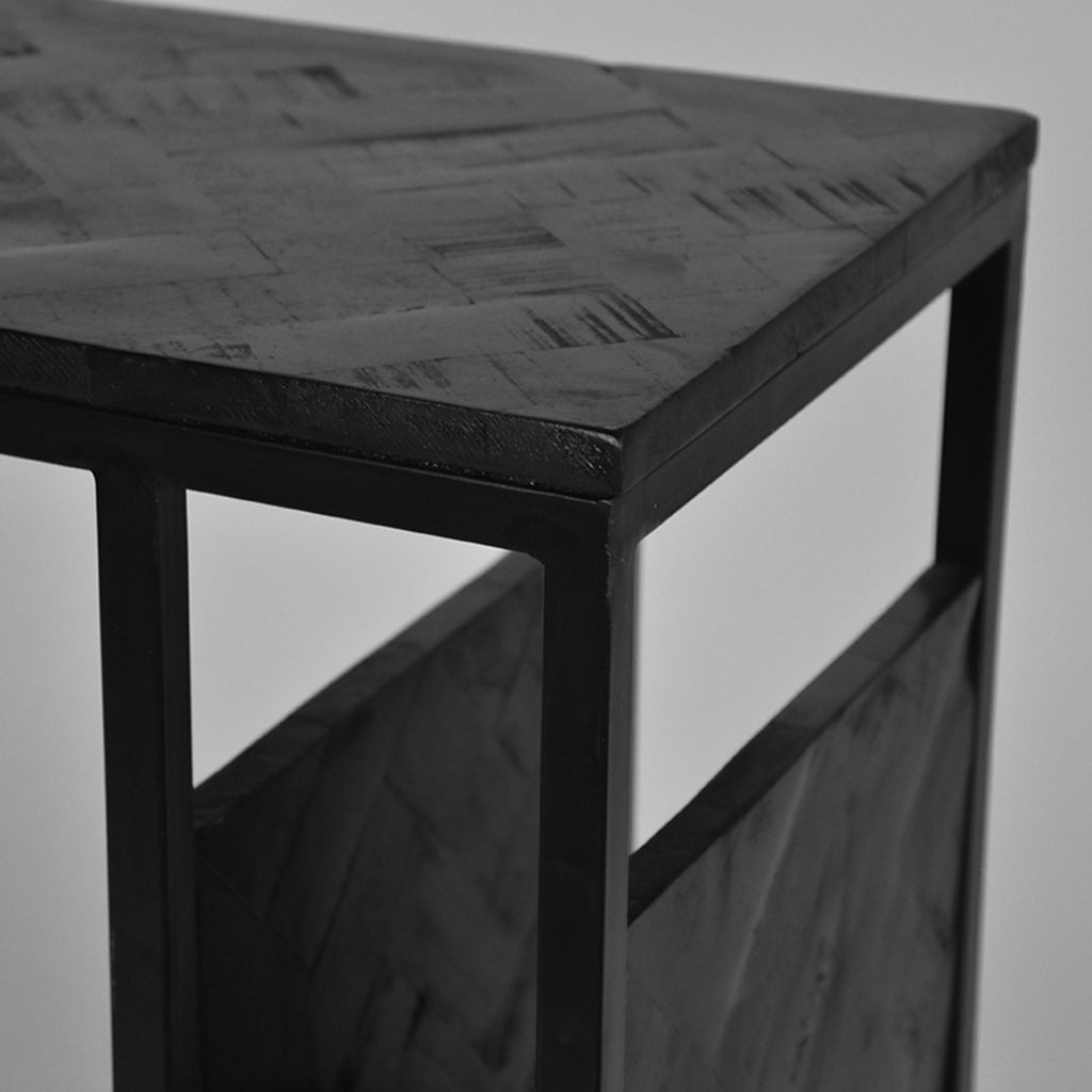 LABEL51 Side table Shift - Laptop table - Rectangular - Black - Mango wood - 50 x 35 x 62 cm