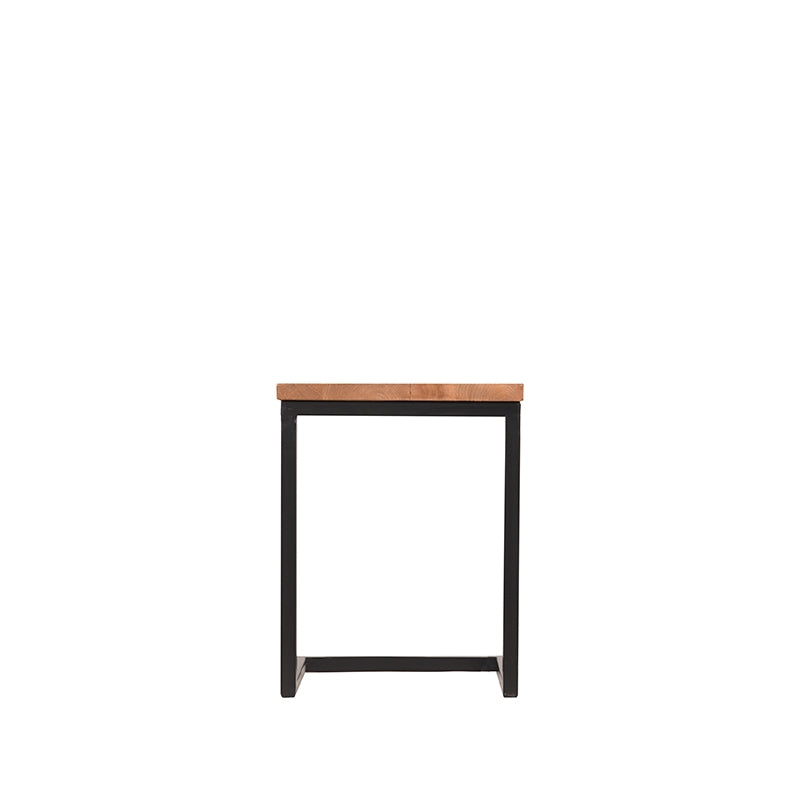 LABEL51 Side table Vintage - Laptop table - Square - Rough - Mango wood - 40 x 40 x 50 cm