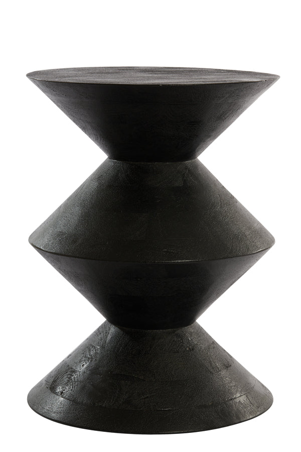 Table d'appoint Nancy's Romaiz - Table basse - Bois de manguier - Noir - Ø 45 x 60 cm