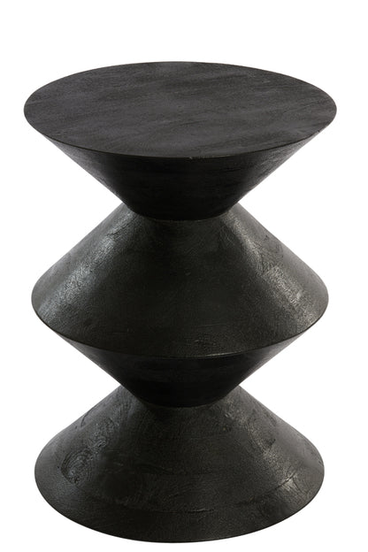 Table d'appoint Nancy's Romaiz - Table basse - Bois de manguier - Noir - Ø 45 x 60 cm