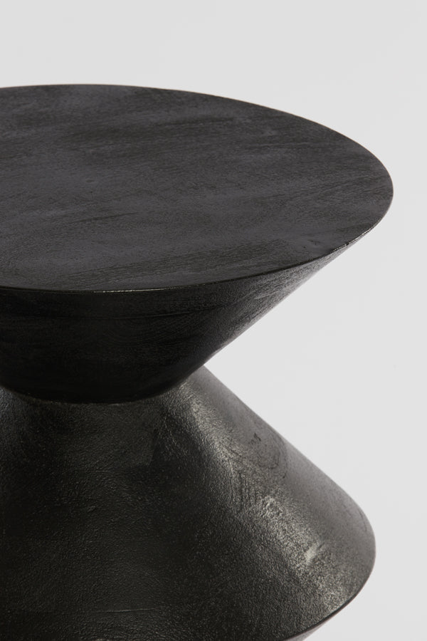 Table d'appoint Nancy's Romaiz - Table basse - Bois de manguier - Noir - Ø 45 x 60 cm