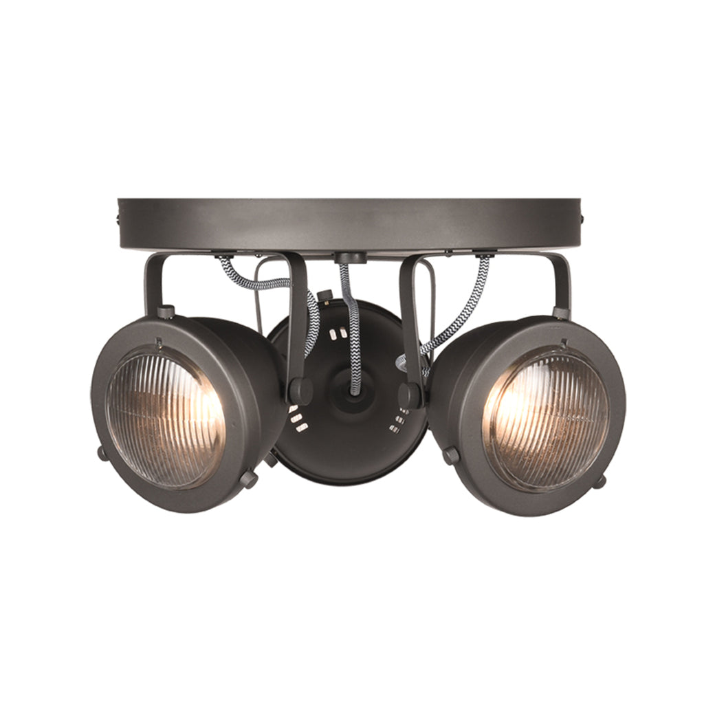 LABEL51 Spot Moto led - Ceiling lamp - Burned Steel - Metal - 3 Lights