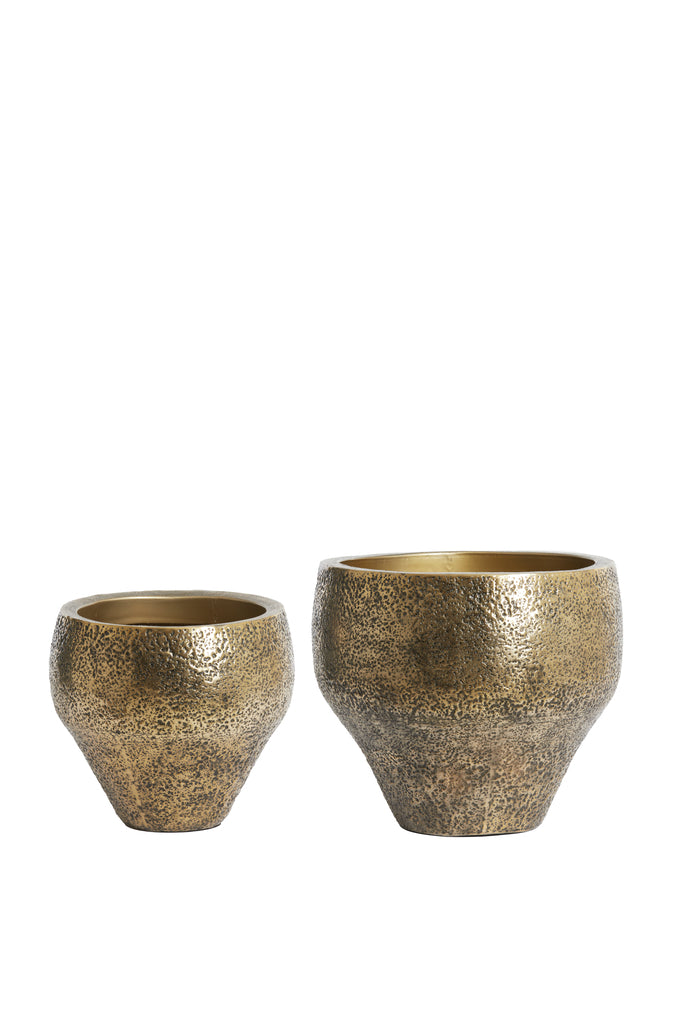 Nancy's Mameda Flower Pot - Set of 2 - Plant Pot - Bronze - Steel