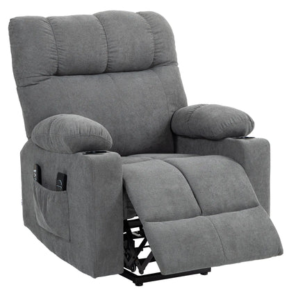 Nancy's Saturnino Sta op stoel - Opsta stoel - Seniorenstoel - Massagestoel - Relaxfauteuil - Grijs