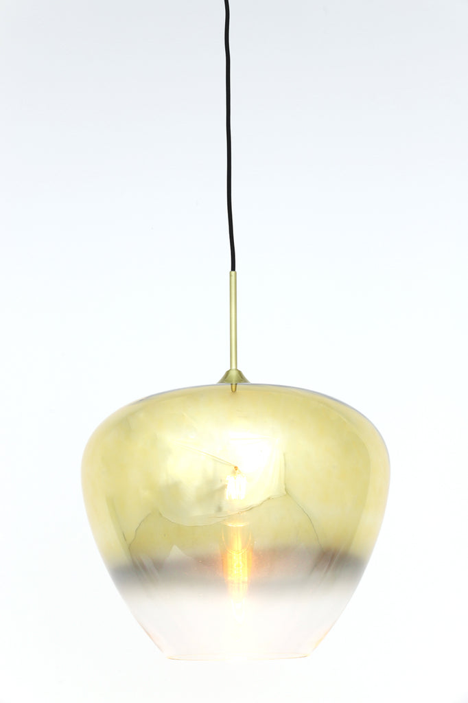 Nancy's Molelos Hanging Lamp - Gold / Transparent - Glass - ± 40 x 35 cm