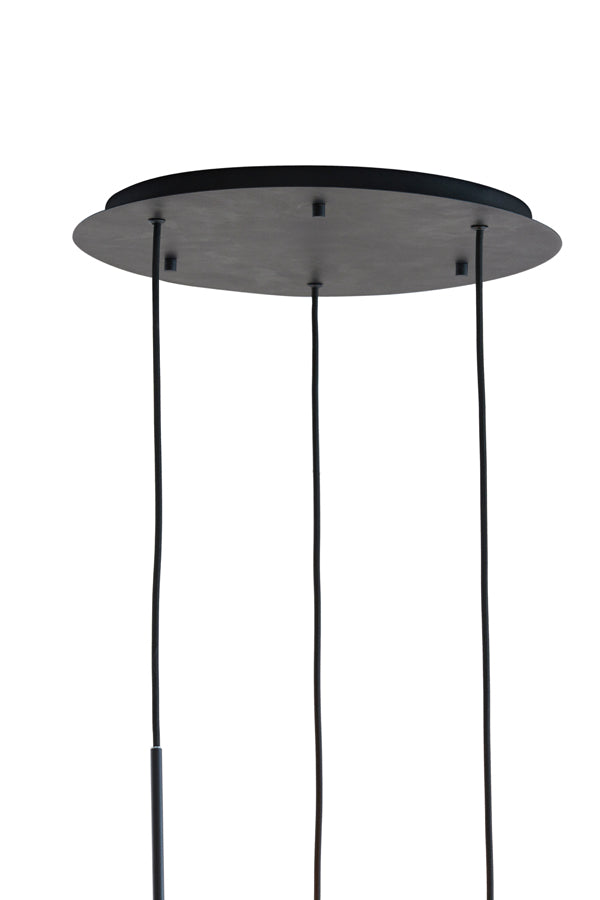 Nancy's Adenganha Hanglamp - Smoked Glas / Zwart - Glas - 40 x 40 x 160 cm