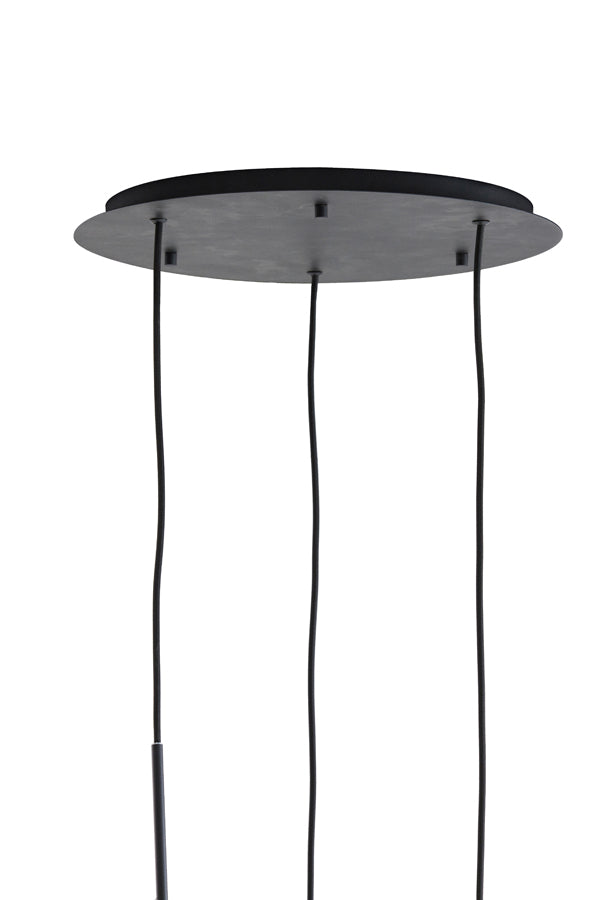 Nancy's Cadafais Hanglamp met 3 Lampen - Verlichting - Glas - Bruin / Zwart - 40 x 160 cm