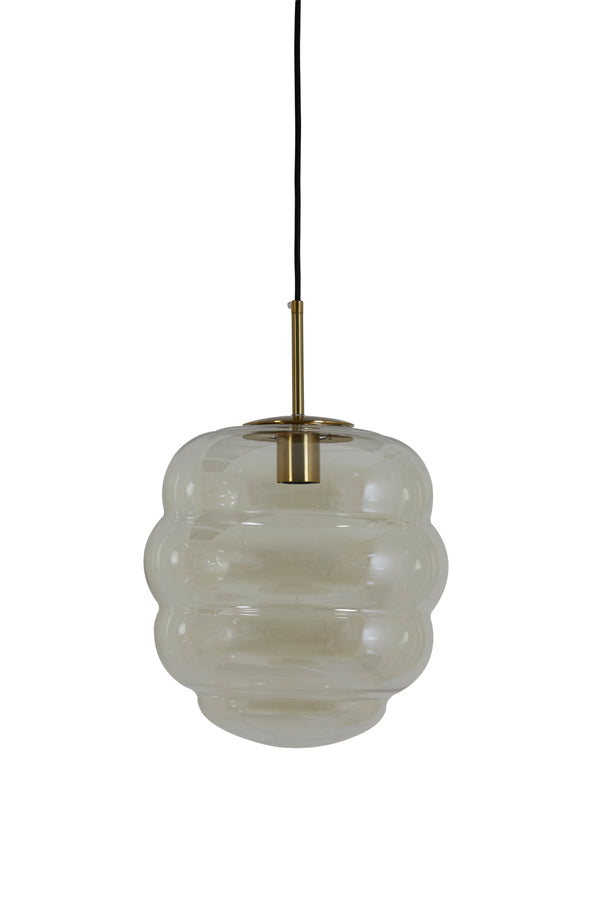 Nancy's Alentejo Hanging Lamp - Lighting - Glass - Amber / Gold - ± 30 x 40 cm