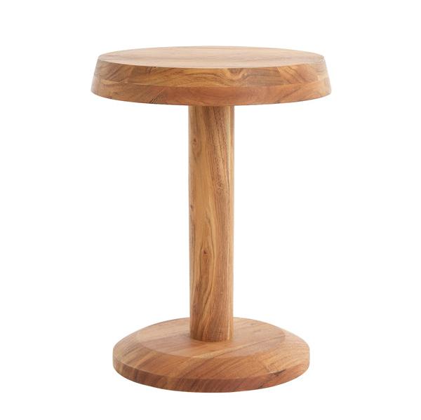 Table d'appoint Nancy's Seixo - Ronde - Bois de manguier - Naturel - ± 35 x 45 cm