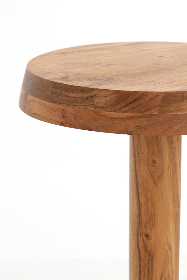 Table d'appoint Nancy's Seixo - Ronde - Bois de manguier - Naturel - ± 35 x 45 cm