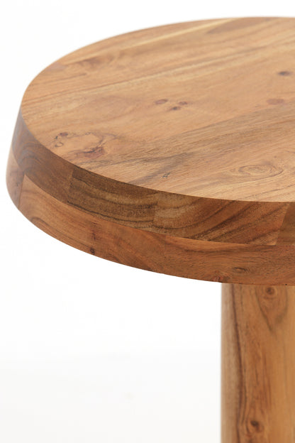 Nancy's Seixo Side table - Round - Mangwood - Natural - ± 35 x 45 cm