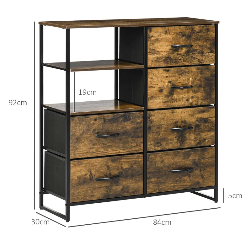 Nancy's Agrobom Commode - Dressoir - Sideboard - Opbergkast - Bruin / Zwart - ± 85 x 30 x 90 cm