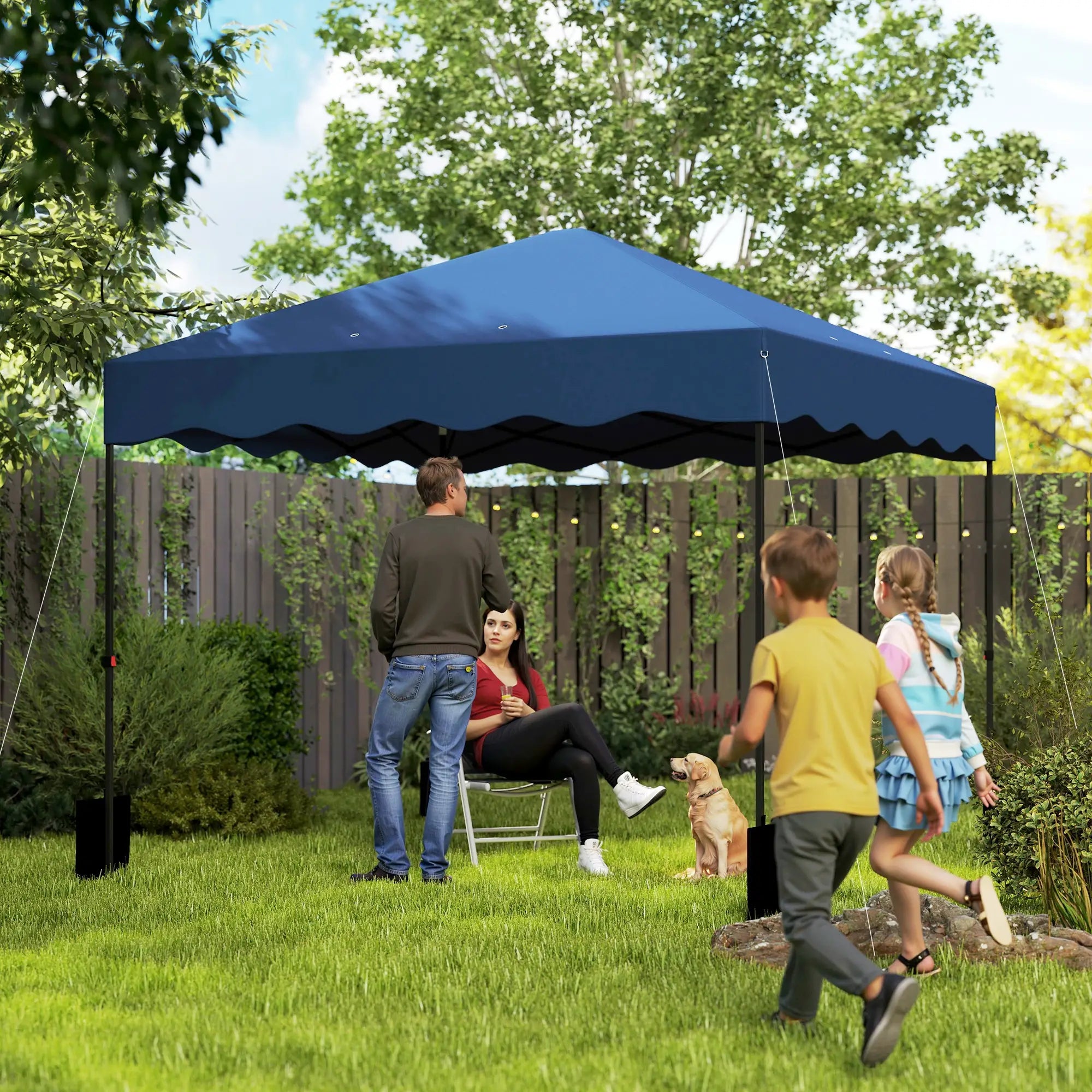 Nancy's Junqueira Partytent - Paviljoen - Blauw - ± 300 x 300 x 290 cm