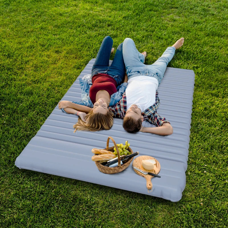 Nancy's Fontes Airbed - Built-in Air Pump - 2 Person - Blue - ± 200 x 135 x 10 cm