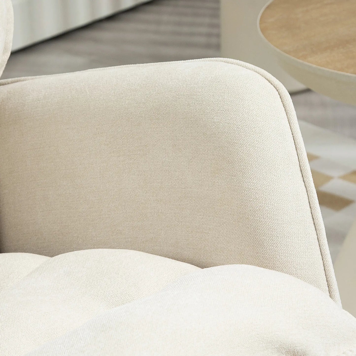 Nancy's Famalicao Schommelstoel - Loungestoel - Relaxstoel - Beige - Chenille