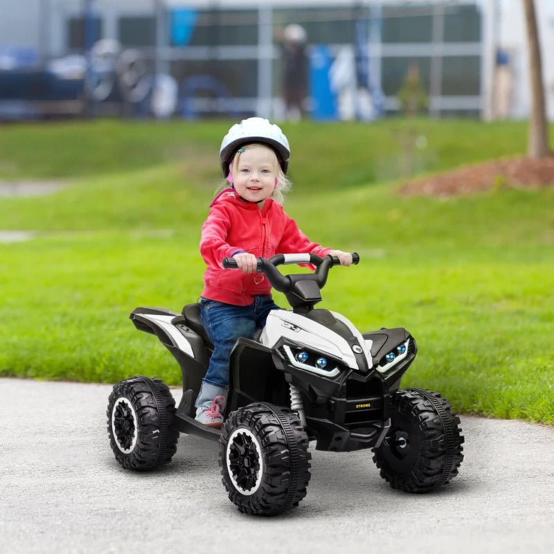 Nancy's Max Elektrische Quad voor Kinderen - Kinderquad - Elektrische Kinderauto - Claxon / Verlichting - Zwart / Wit