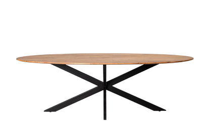 Nancy's Deao Dining table - Dining room table - Oval - Acacia Wood - Steel - 210 cm