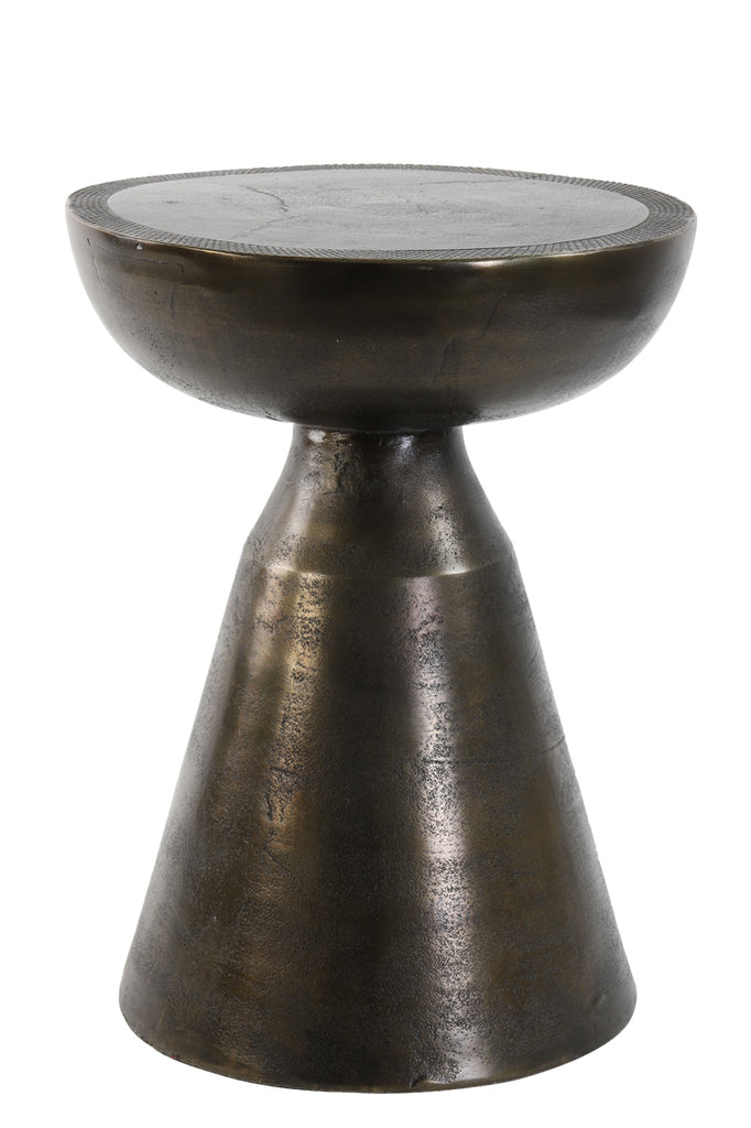 Table d'appoint Nagozela de Nancy - Table basse - Bronze Antique - Acier - ± Ø 40 x55 cm