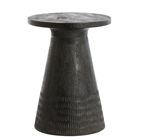 Nancy's Laundera Side Table - Wood - Matt Black - ± 40 x 50 cm