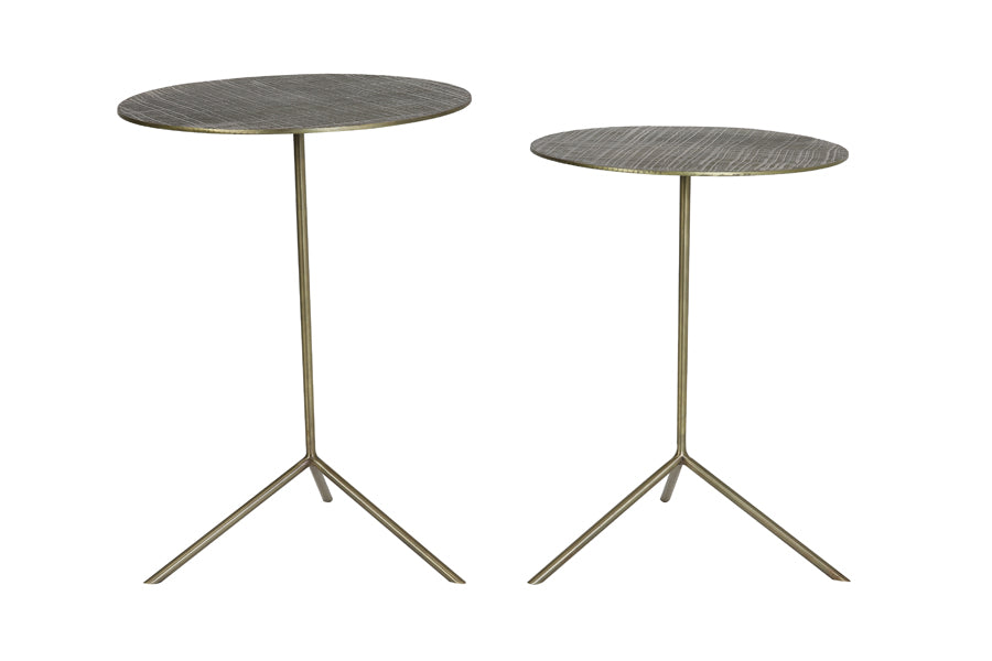 Nancy's Tonda Salontafel Set - Bijzettafel Set - Brons - Staal - Set van 2