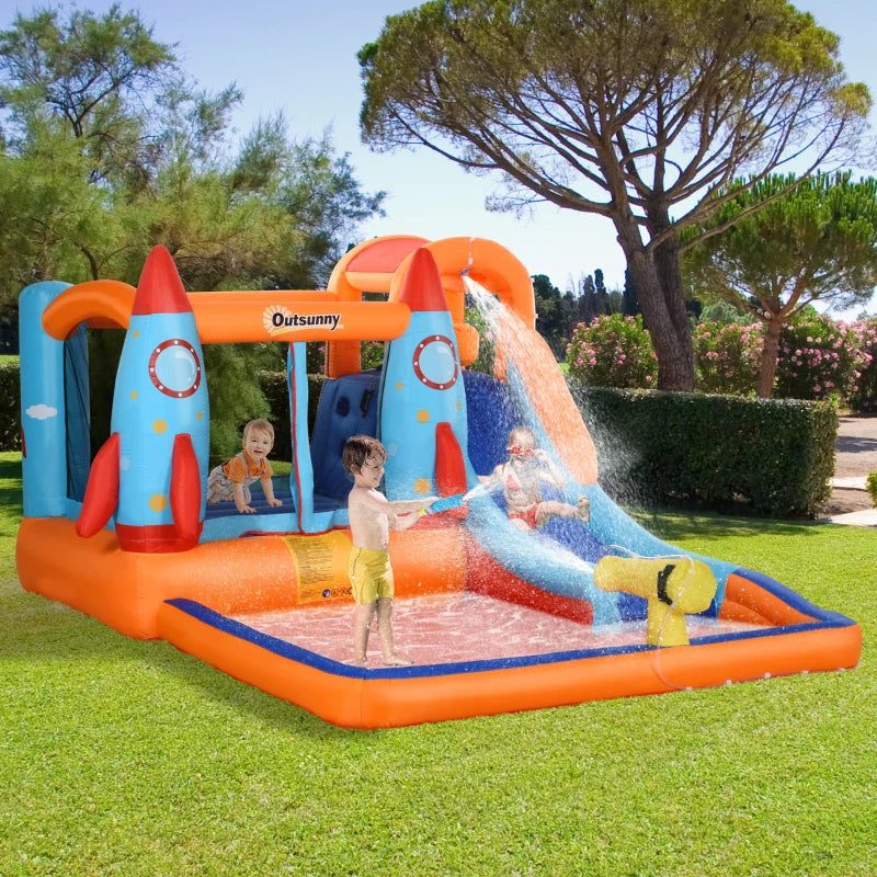 Nancy's Muge Bouncy Castle With Slide / Climbing Wall / Water Gun - Multi-colored - 350 x 250 x 185 cm