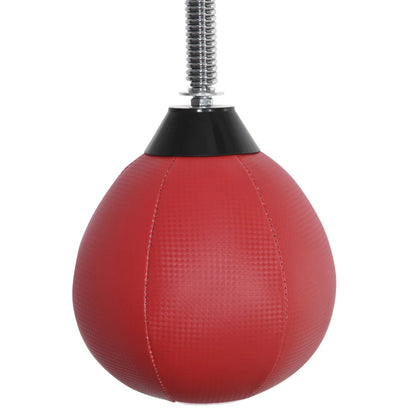 Nancy's Livramento Boxing Rack avec Speedball &amp; Reflex Bar - Hauteur réglable - Noir / Rouge