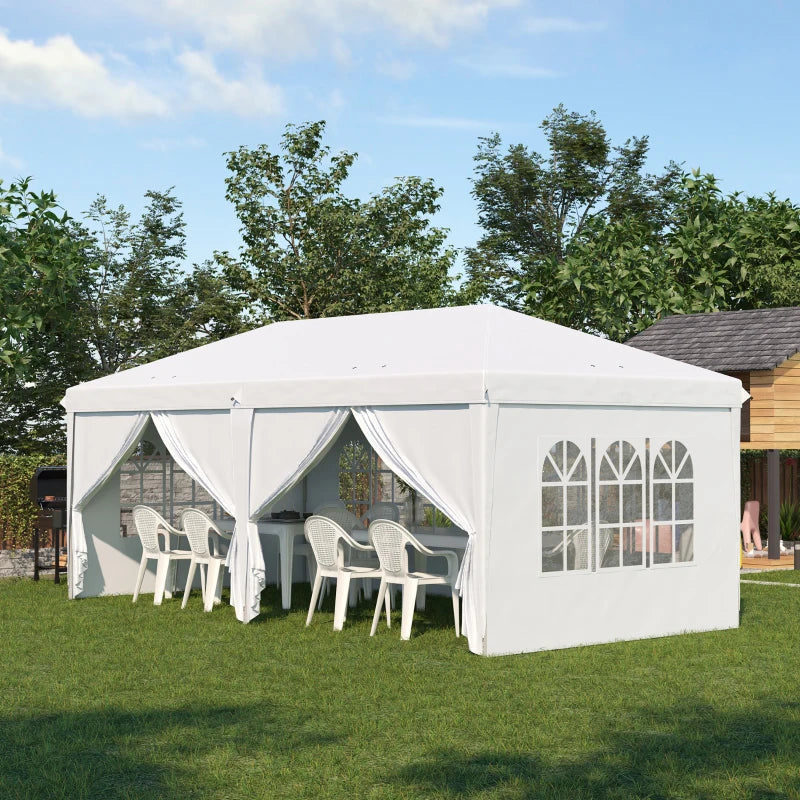 Nancy's Moita Party Tent - Garden Pavilion - Party Tent - White - ± 600 x 300 cm