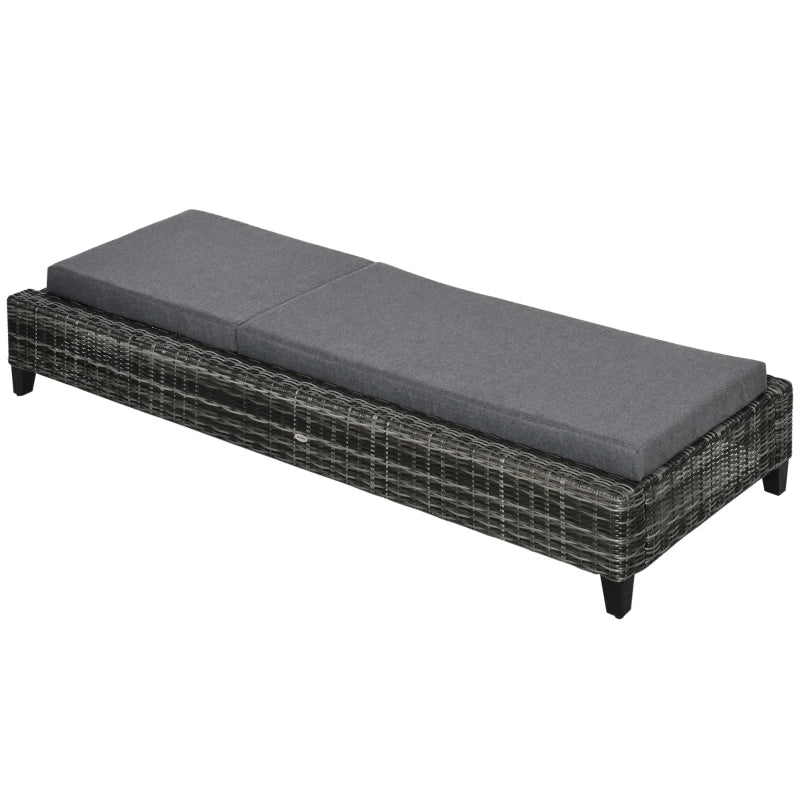 Nancy's Sobreda Ligbed - Loungebed - Tuinligstoel - Rotan - Grijs