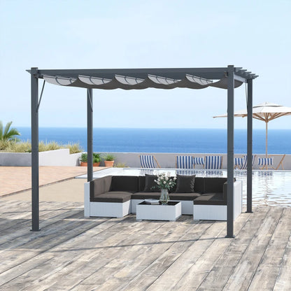 Nancy's Perrinho Pergola - Terras Overkapping - Paviljoen - Grijs - ± 300 x 300 x 220 cm