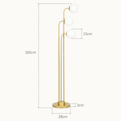 Nancy's Mosteiro Vloerlamp - Staande Lamp - Verlichting - Goud - Staal / Glas