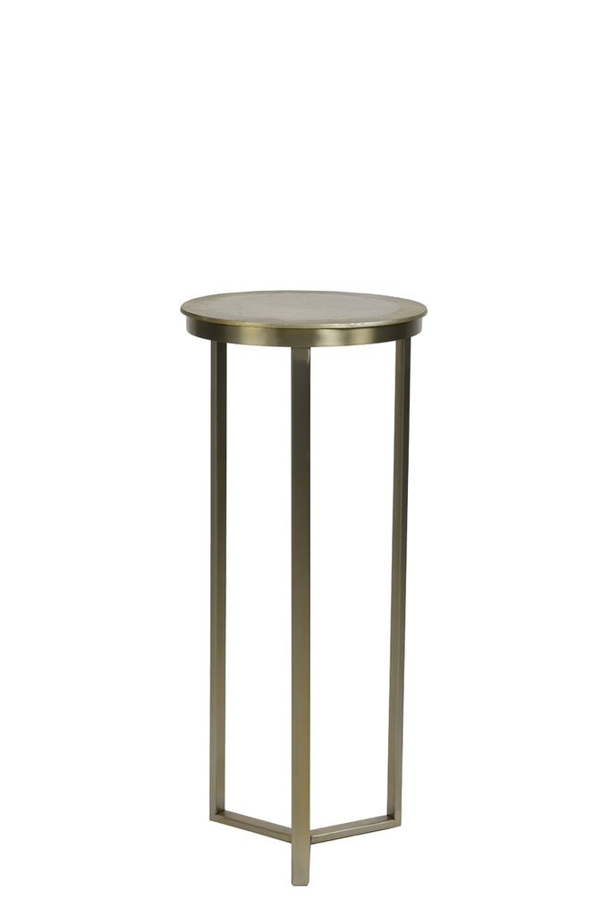 Nancy's Facacia Column - Pillar - Plant Column - Plant Stand - Side Table - Gold - ± 35 x 80 cm