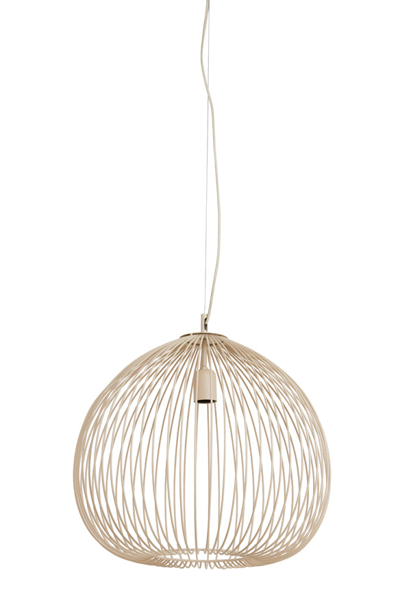 Nancy's Urzelina Hanglamp - Verlichting - Beige - Staal - 45 x 45 cm