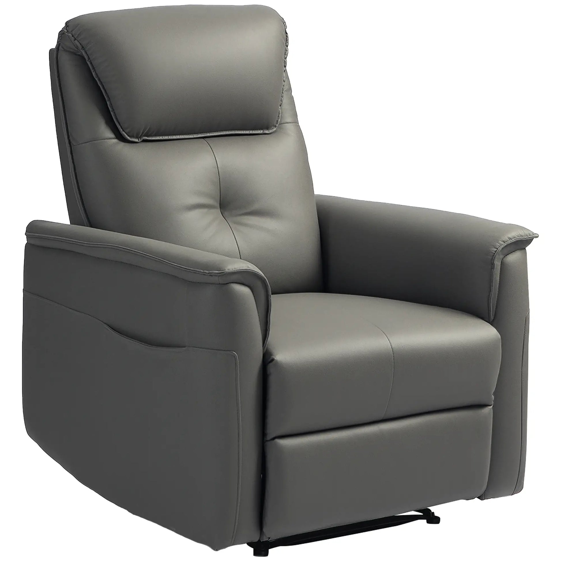 Nancy's Feteira Relaxfauteuil met Voetensteun - Loungestoel - Fauteuil - Relaxstoel - Lichtgrijs - Microvezel