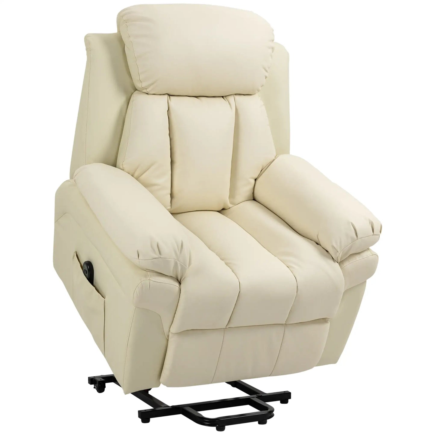 Nancy's Orca Sta op stoel - Opsta stoel - Seniorenstoel - Relaxfauteuil - Beige - Kunstleer