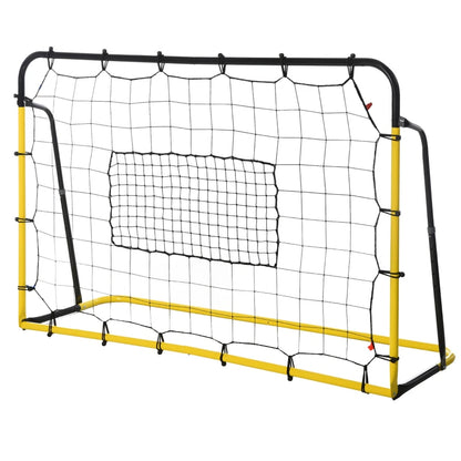 Nancy's Bolsena Voetbalgoal - Voetbaldoel - Voetbalnet - Verstelbare Hoek - Geel / Zwart - ± 185 x 60 x 125 cm