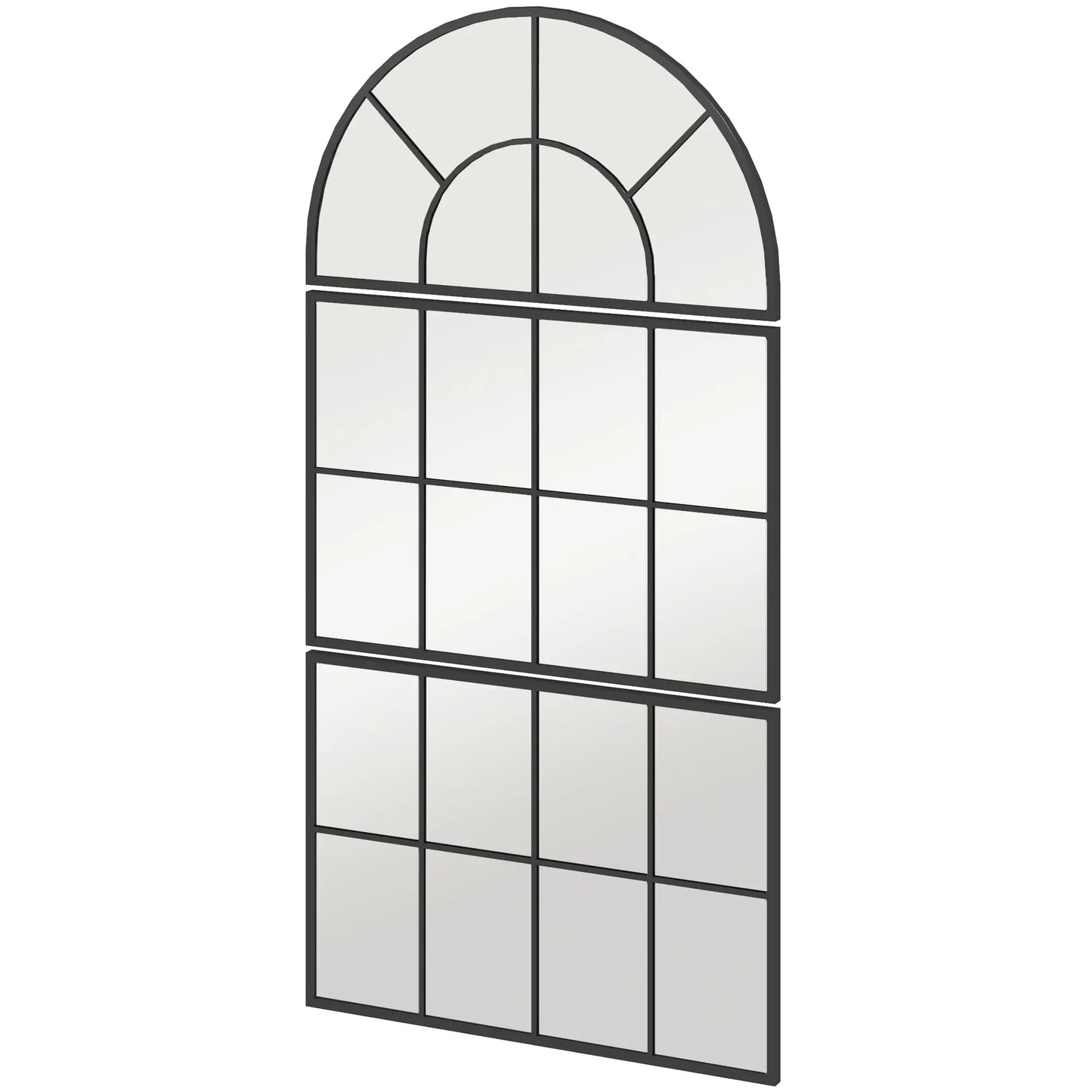 Nancy's Friastelas Spiegel - Wandspiegel - Hangspiegel - Zwart - Staal - ± 75 x 45 cm