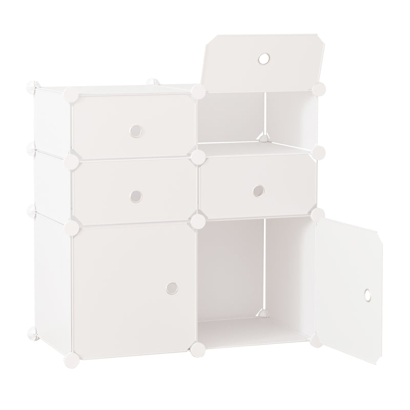 Étagère Nancy's Rejolla - Étagère à chaussures - Armoire de rangement - Blanc - ± 75 x 40 x 70 cm